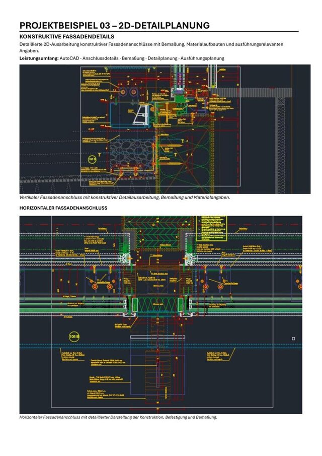 3D model of Façade Construction – 3D Modeling & Technical Drawings