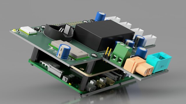 3D model of Autonomous Ground Robot — Wildlife Detection System (PCB + Embedded AI)