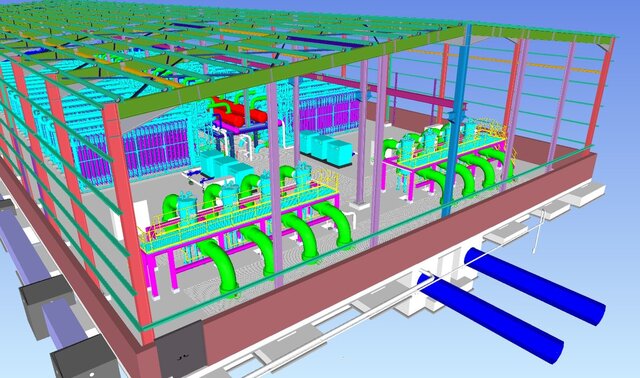 3D model of Industrial Piping Design | AutoCAD Plant 3D | Desalination Plant 3D Modeling