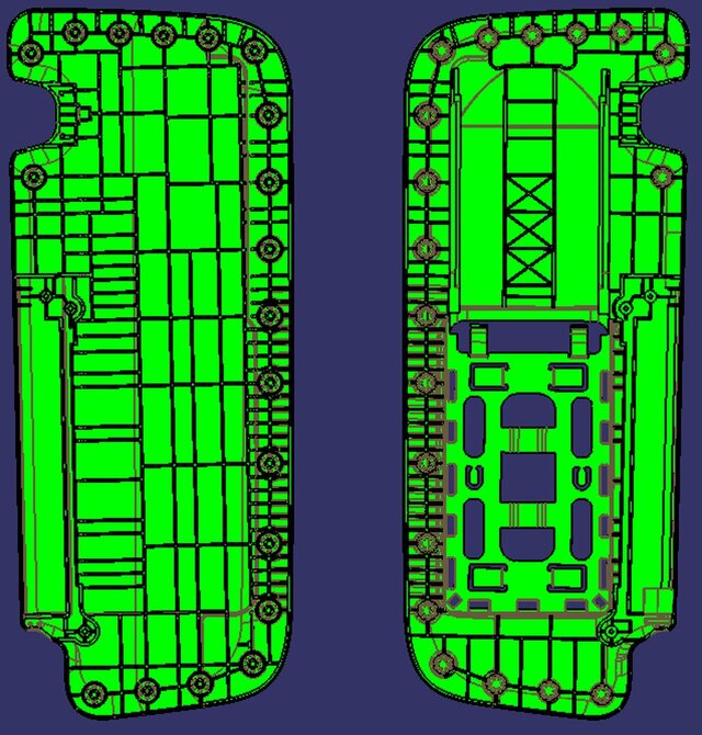 3D model of Car Sun Visor, LH & RH Injection Mold Design