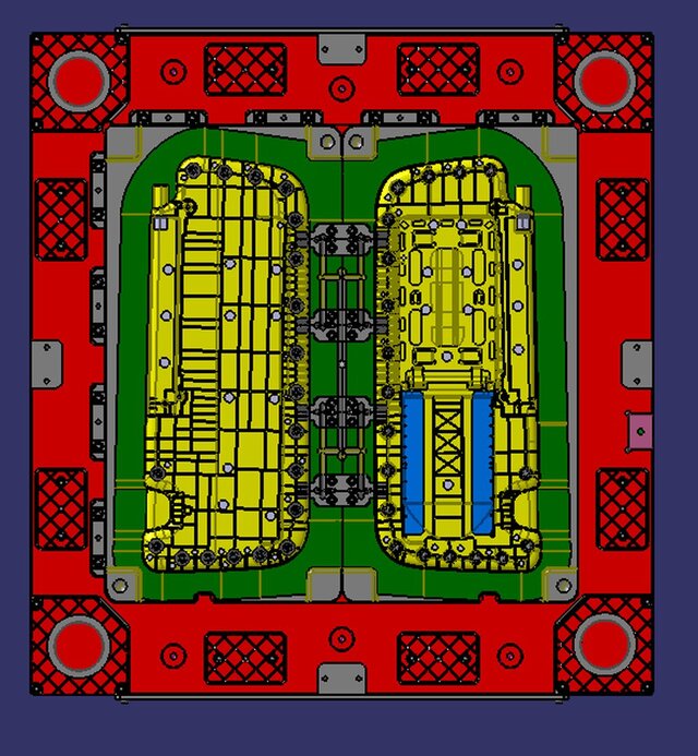 3D model of Car Sun Visor, LH & RH Injection Mold Design