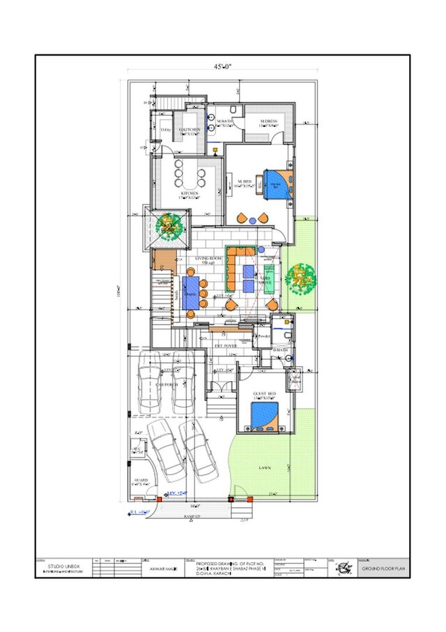 3D model of Proposed Residential Villa Floor Plan