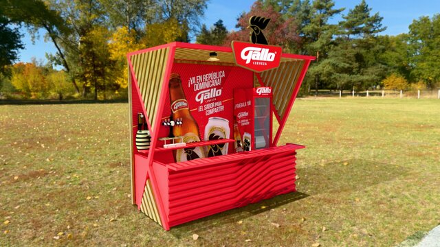 3D model of Stand Design for Cerveza Gallo at Bocao Food Fest