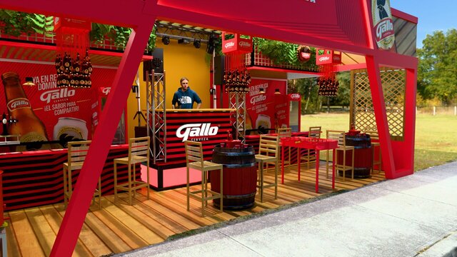 3D model of Stand Design for Cerveza Gallo at Bocao Food Fest