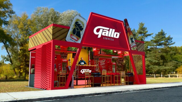 3D model of Stand Design for Cerveza Gallo at Bocao Food Fest