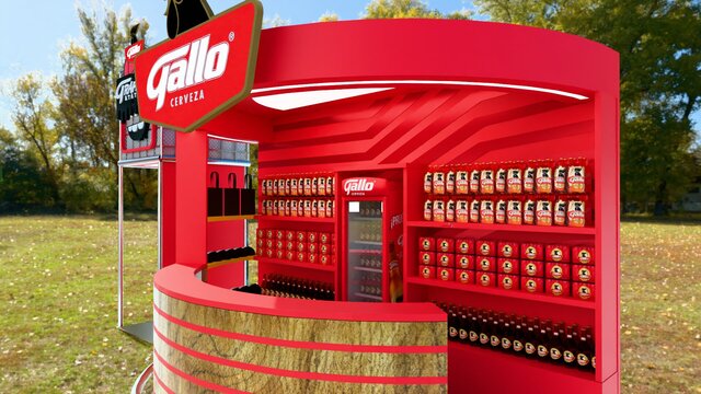 3D model of Stand Design for Cerveza Gallo at Bocao Food Fest