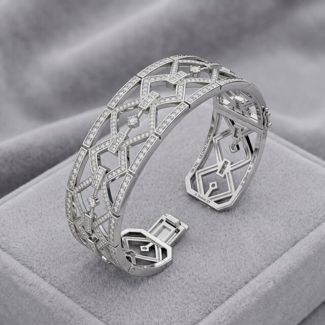 3D model of Luxury Jewelry Collection: From Technical Sketch to Hyper-Realistic 3D Render