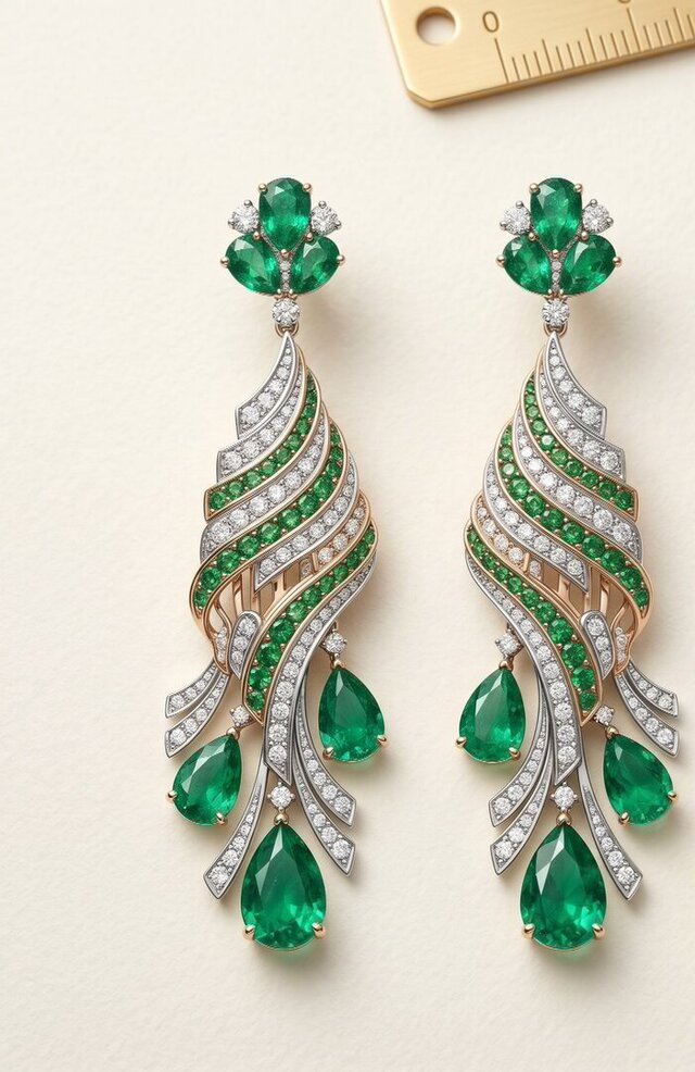 3D model of Luxury Jewelry Collection: From Technical Sketch to Hyper-Realistic 3D Render