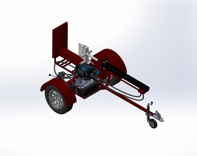 3D model of Hydraulic Log splitter