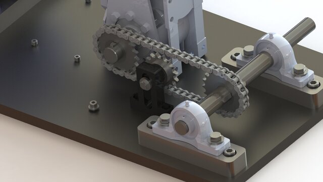 Industrial Conveyor Drive Unit - SolidWorks Mechanical Design – image 2 of 3