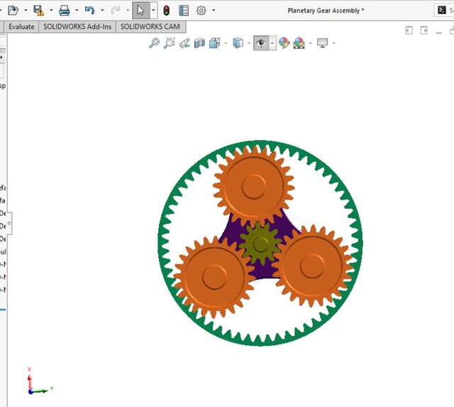 3D model of Integrated Planetary Gear System