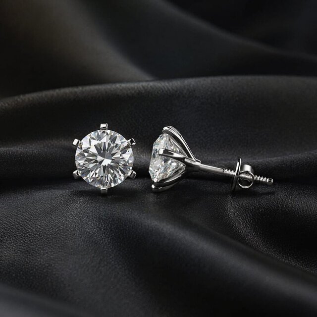 3D model of Luxury Diamond Stud Earrings