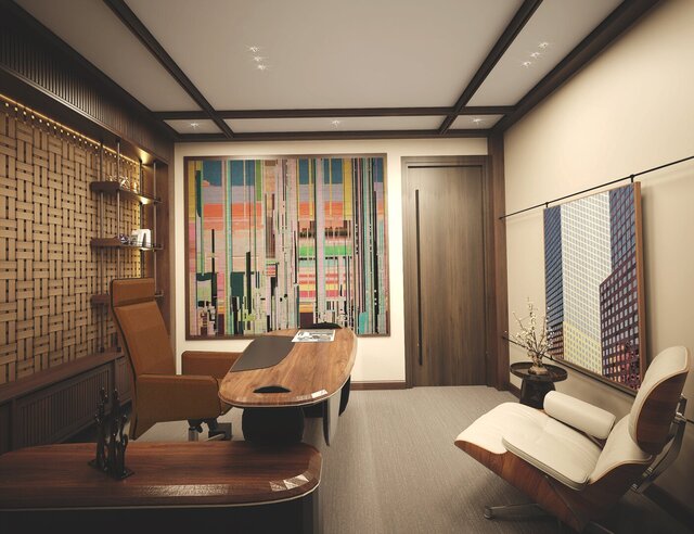 Executive Office Interior Visualization