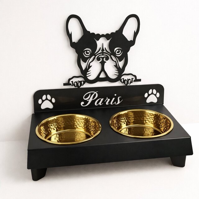 Custom Laser-Cut Pet Feeding stations
