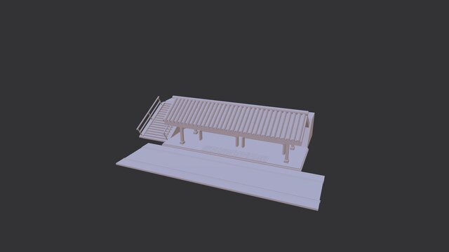 3D model of Japanese Urban Bus Stop – 3D Environment Study
