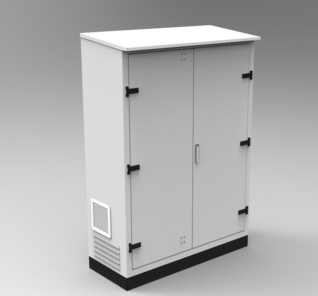 Outdoor dual zone electrical invertor enclosure