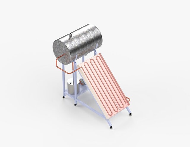 3D model of Solar water heater