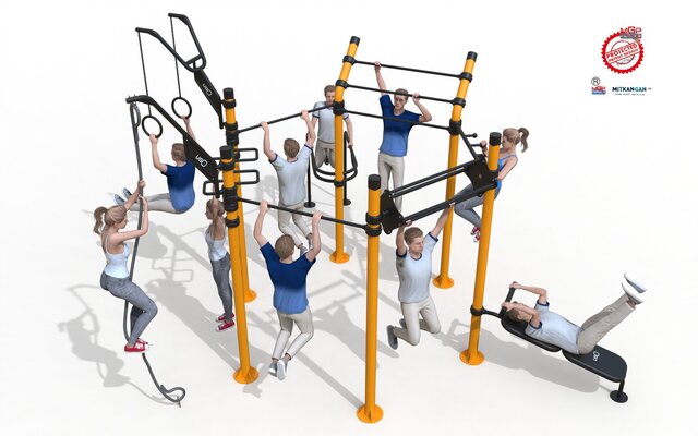 3D model of "FUNCTIONAL" outdoor fitness equipment
