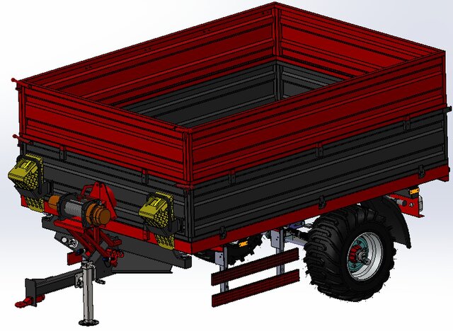 3D model of 3,5 Ton Agricultural Trailer