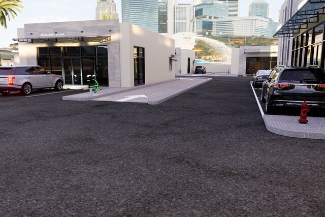 3D model of Modern Fuel Station Complex | Architectural Design & 3D Visualization