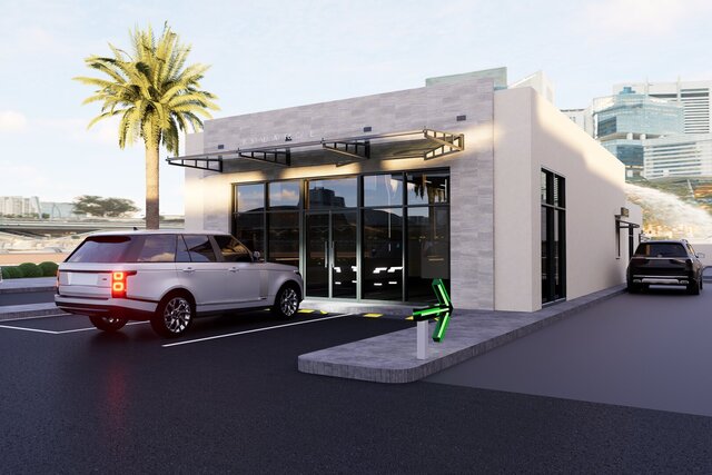 3D model of Modern Fuel Station Complex | Architectural Design & 3D Visualization
