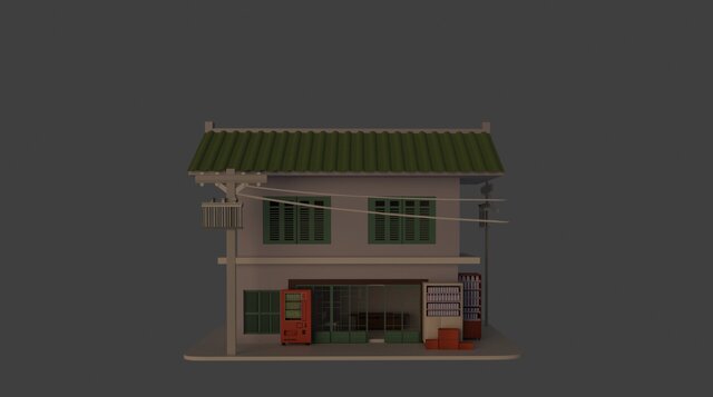 Japanese Street House — 3D Environment – image 2 of 3
