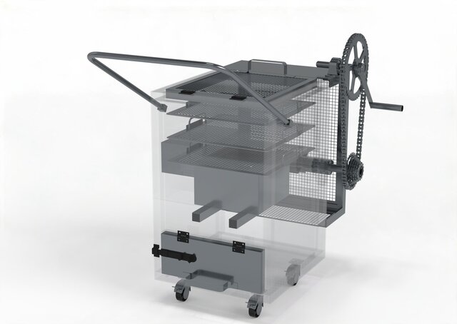 3D model of Corn roasting machine