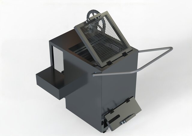 3D model of Corn roasting machine
