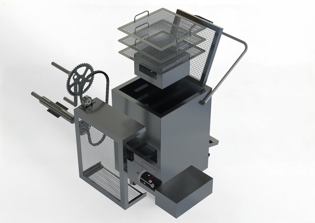 3D model of Corn roasting machine