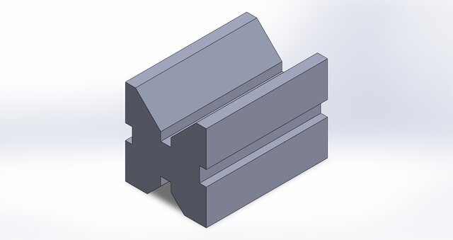 3D model of V-block assembly