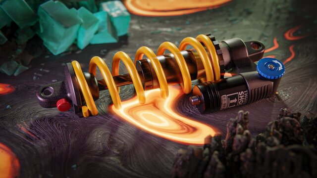 3D model of Suspension Shock Absorber Technical Concept Design