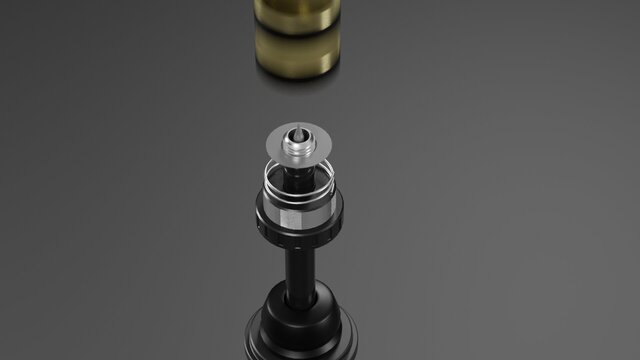 3D model of Suspension Shock Absorber Technical Concept Design
