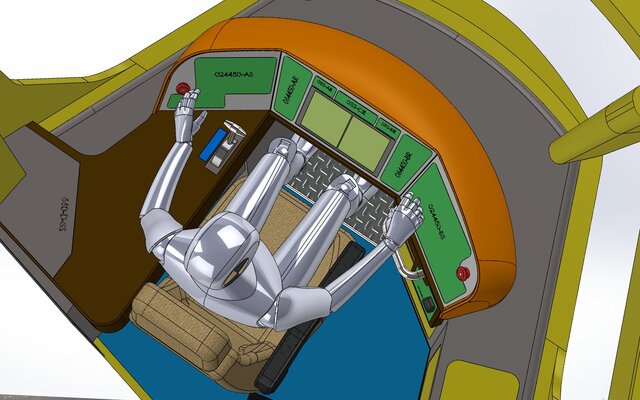3D model of SKODA Transportation - Tram driver place