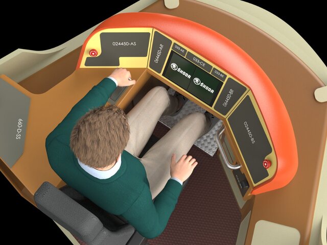 3D model of SKODA Transportation - Tram driver place