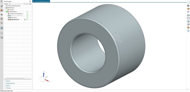 3D model of 30. Shock Cartridge Hardware: Retaining Cover & Spacer