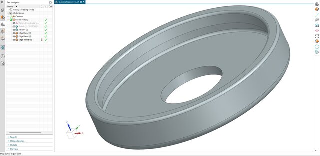 3D model of 30. Shock Cartridge Hardware: Retaining Cover & Spacer