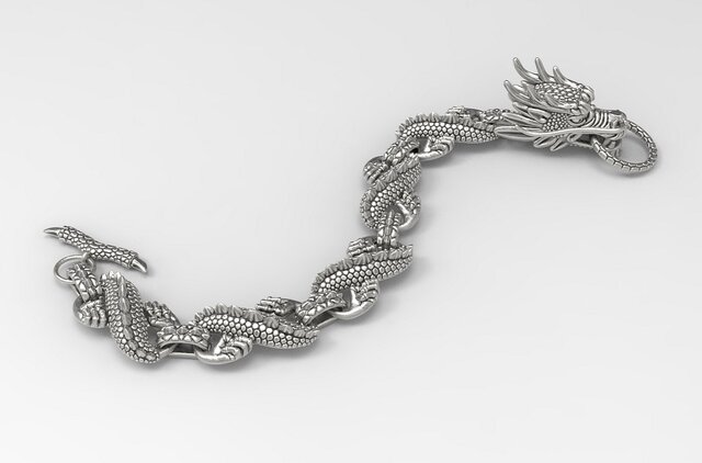 3D model of a Chinese Dragon bracelet