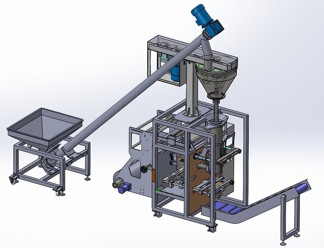 3D model of High-Capacity Automatic Packaging Machine