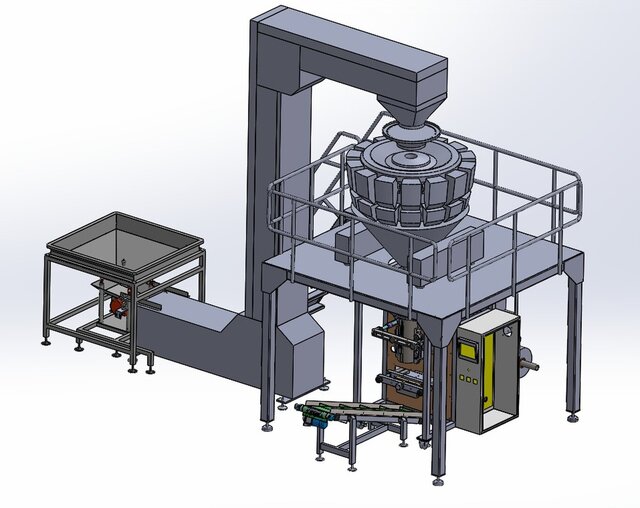 3D model of High-Capacity Automatic Packaging Machine