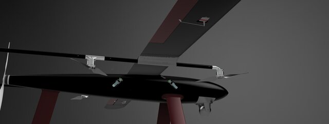 3D model of Carbon fibre VTOLUAV