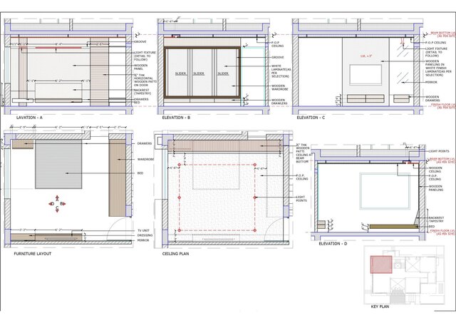ground floor bedroom interior details