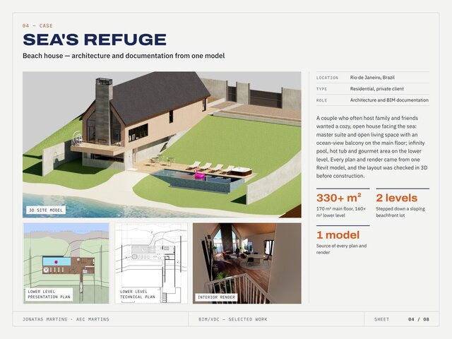 Sea's Refuge - Beach House BIM Model & Documentation in Revit – image 1 of 1