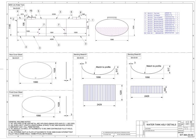 Water Tank Fabrication Design – image 10 of 15