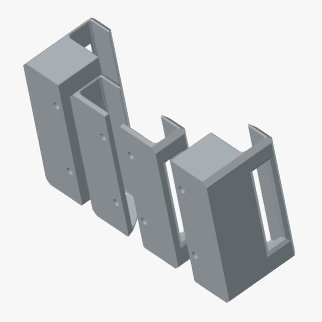 3D model of Stackable Laptop Wall Mount – Vertical Dual Laptop & Tablet Holder