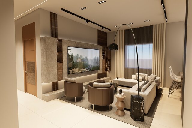 3D model of Modern Interior Design Collection | Living Rooms, Kitchens & Bedrooms