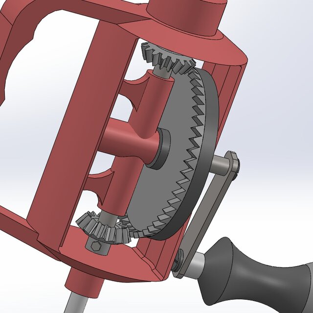 3D model of Manual Hand-Crank Egg Beater