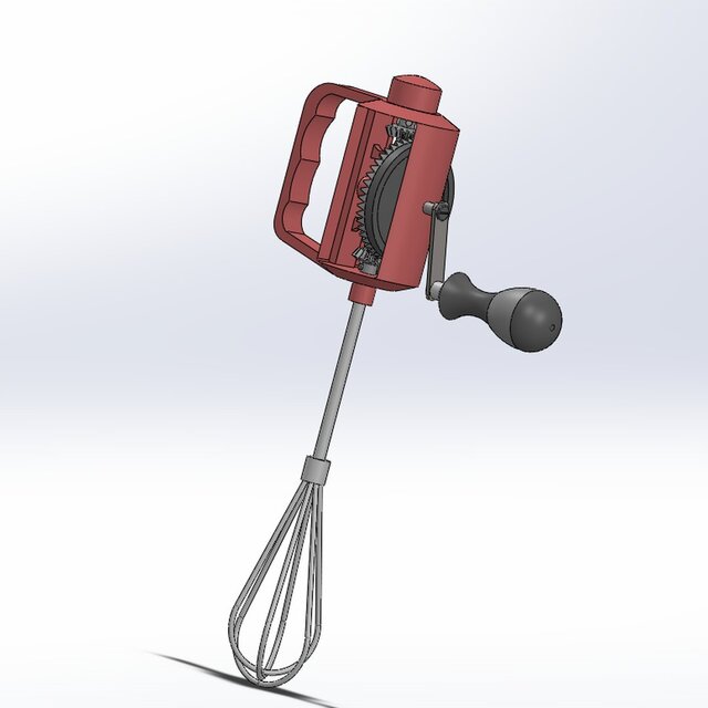 3D model of Manual Hand-Crank Egg Beater