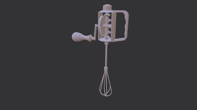 3D model of Manual Hand-Crank Egg Beater