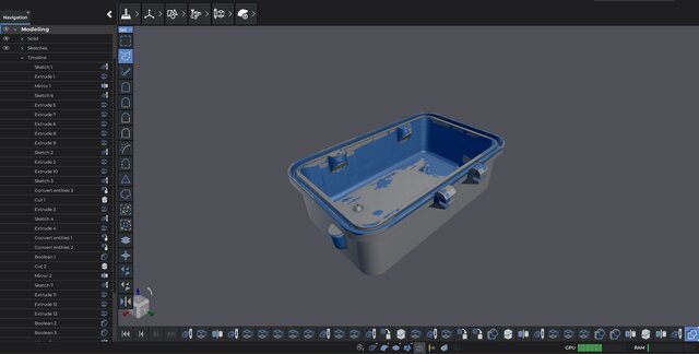 3D model of Aluminum Die-Cast Enclosure | Reverse Engineering & CAD Reconstruction