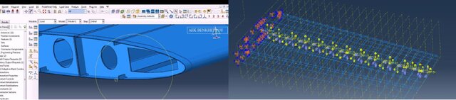 Composite material simulation including fatigue failed